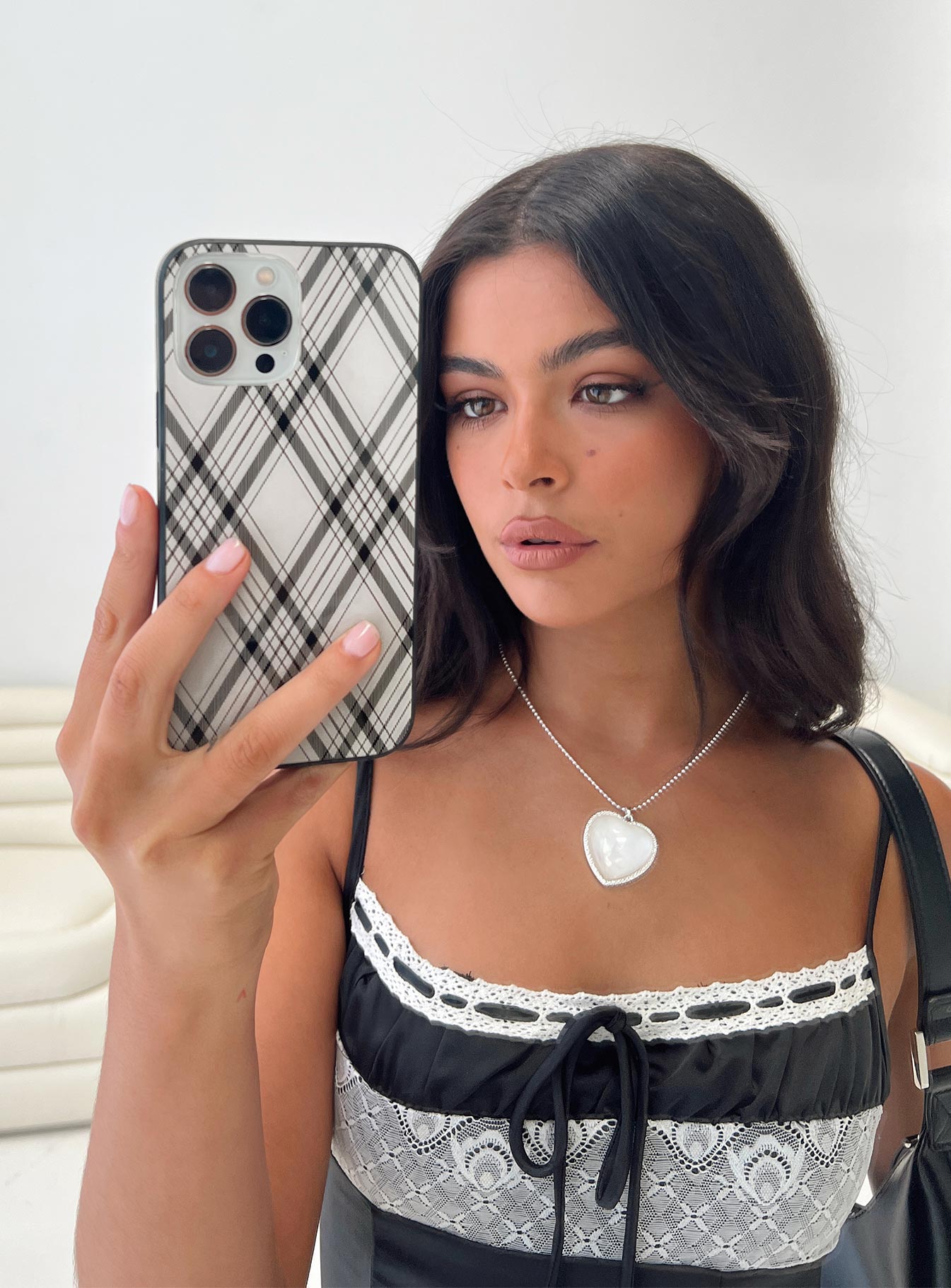 Maxxy iPhone Case Beige Check