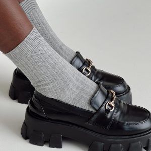 Sports Crew Ribbed Socks Grey