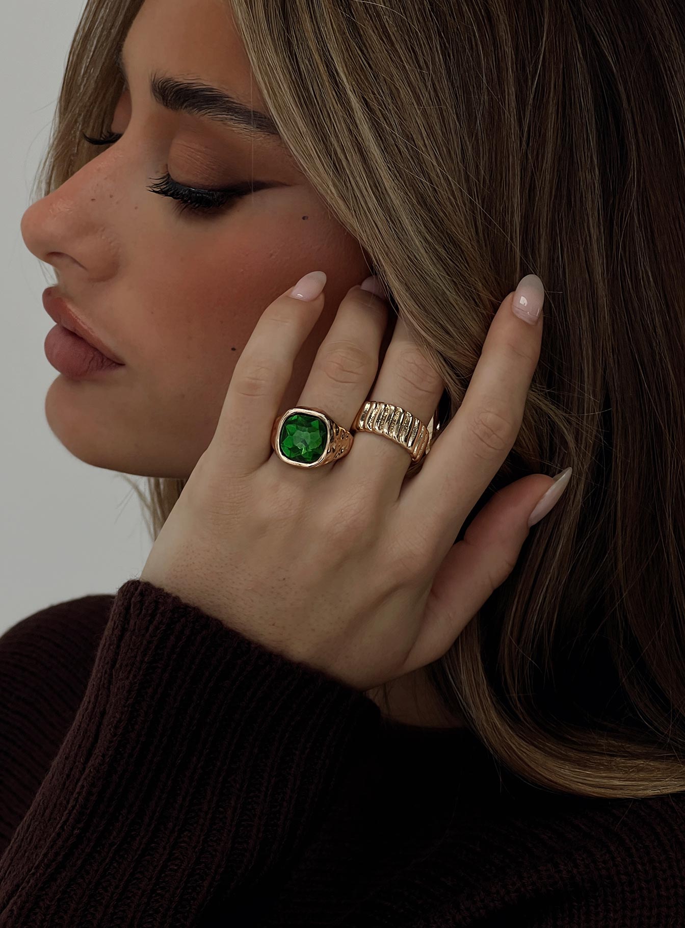 Think Fast Ring Set Gold