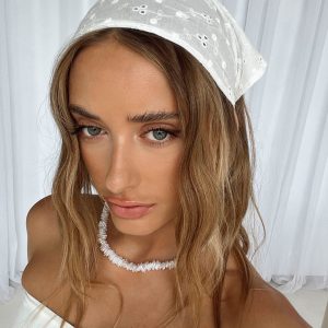 The Amalfi Anglais Headband White