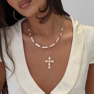 Isabellah Pearl Necklace Pack Gold