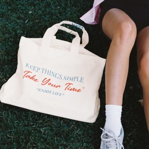 Take Your Time Tote Cream