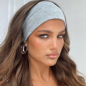 Adelina Knit Headband Grey Marle
