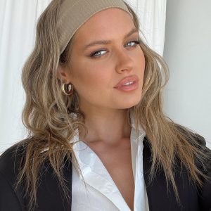 Adelina Knit Headband Beige