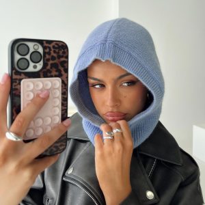 Frostwind Knit Hood Blue