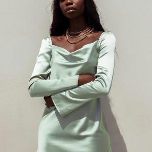 Star Power Mini Dress Sage