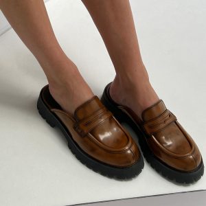 Grayson Mule Loafers Brown