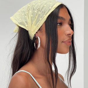 The Amalfi Anglais Headband Lemon