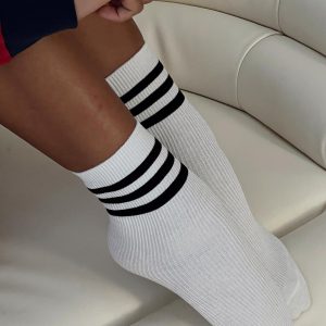 Lilt Crew Socks White