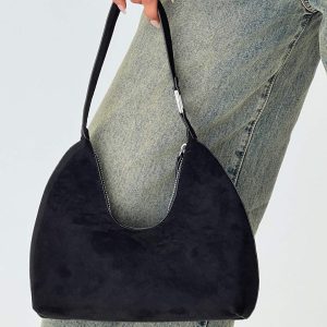 Reeves Bag Black Faux Suede