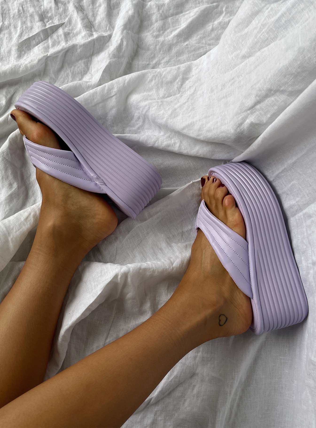 Lola Platform Sandals Purple