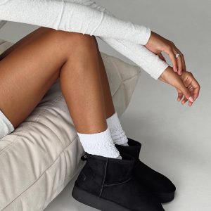 Franz Shearling Boots Black