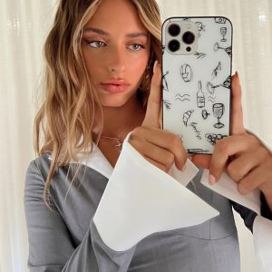 Picnic iPhone Case Black / White