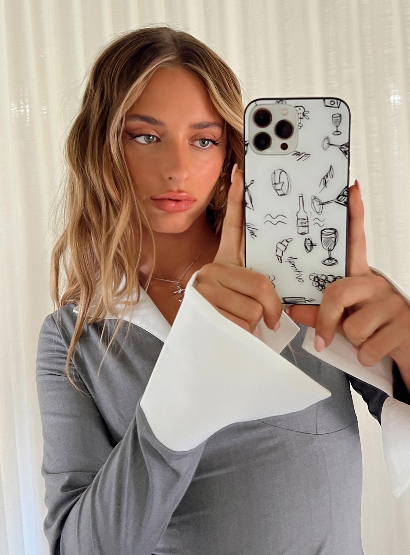 Picnic iPhone Case Black / White