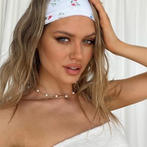 The Juney Headband White Floral