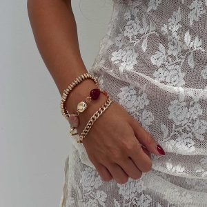 Jaylinn Beaded Bracelet Pack Gold