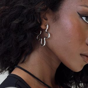 Squiggle Earrings Silver