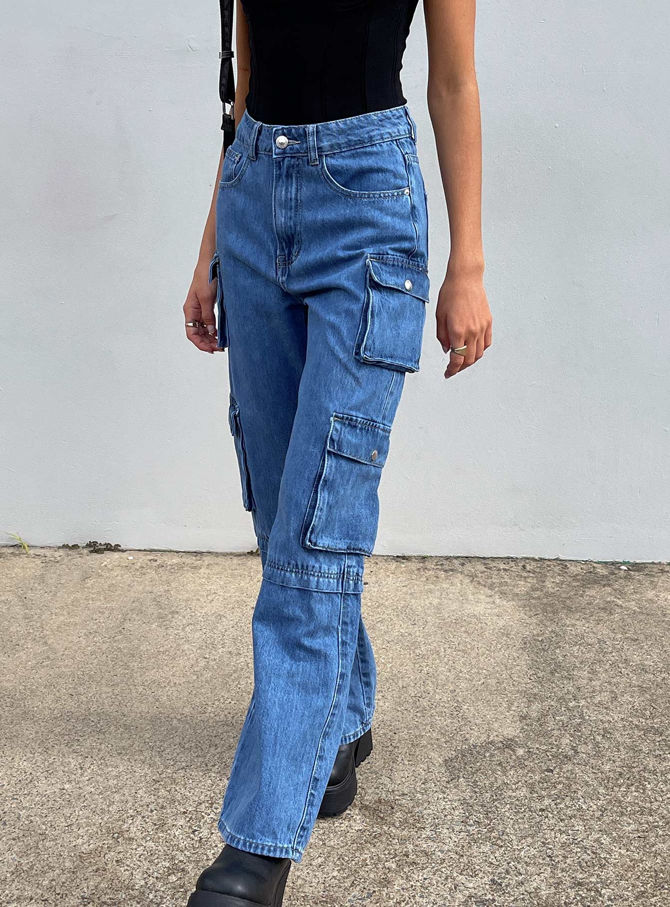 Darla Cargo Denim Jeans - Image 6