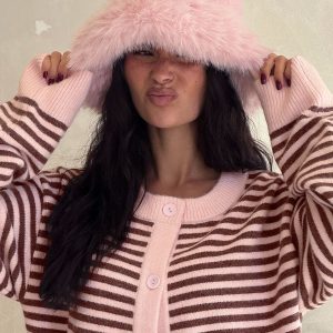 Avaah Fluffy Hat Pink