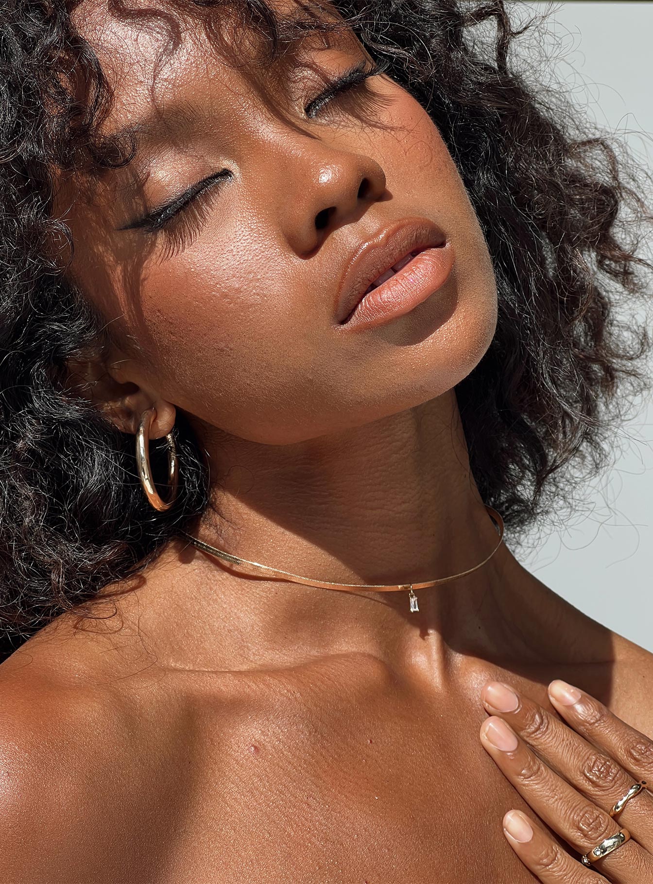 Gina Necklace Clear / Gold