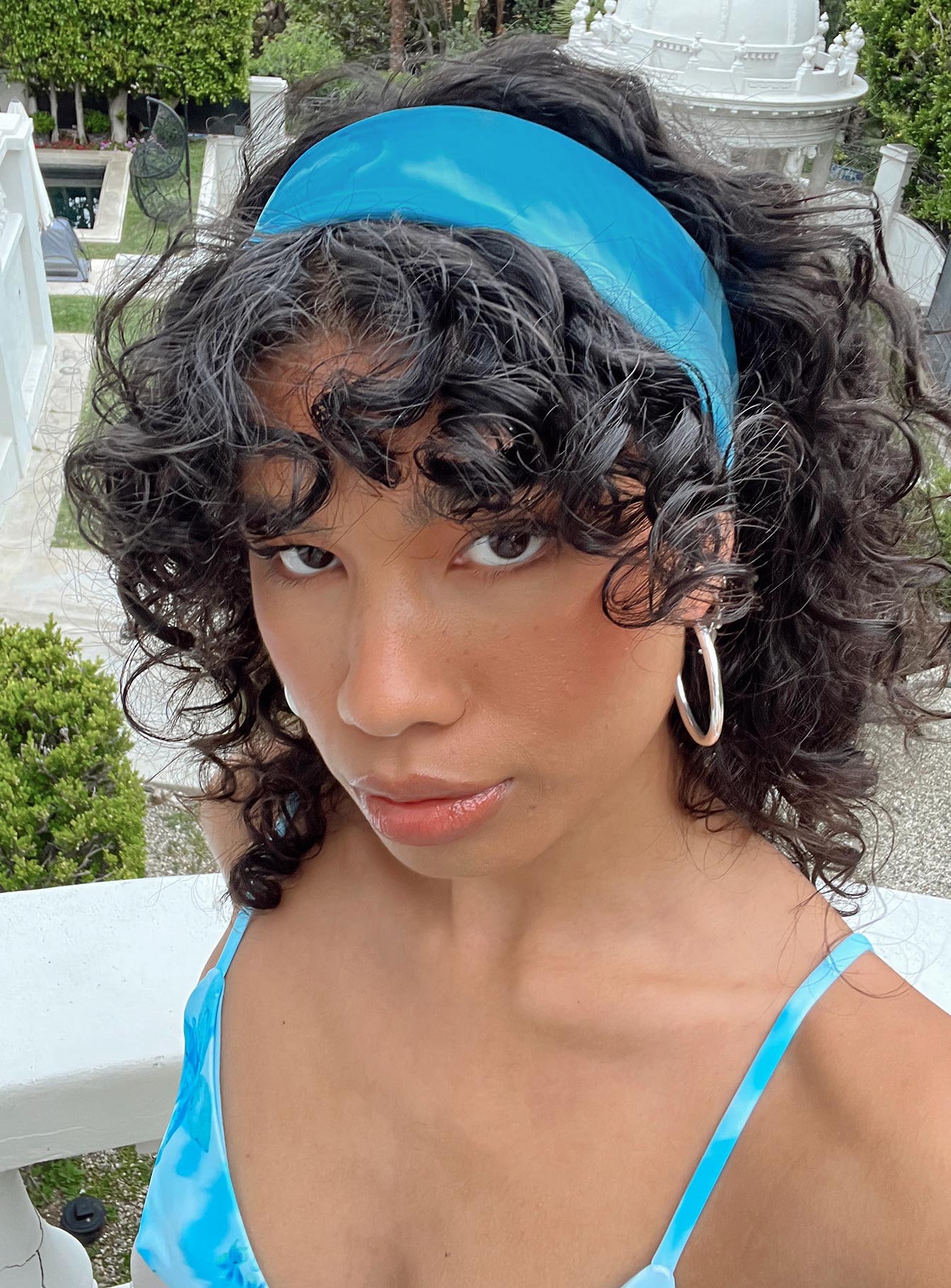 Hillcrest Floral Headband Blue