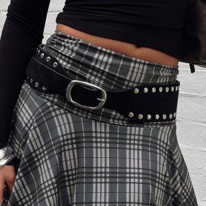 Spheres Stud Belt Black