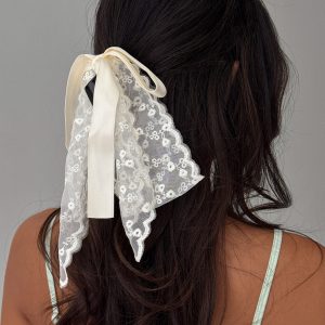 Bellarosa Lace Bow White