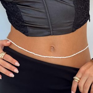 Ribeiro Chain Belt Pearl