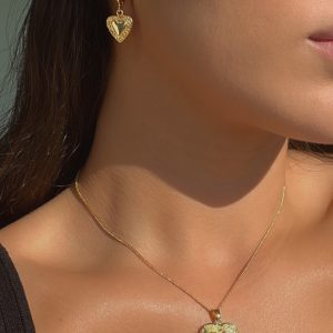 Lock It Up Gold Plated Earrings