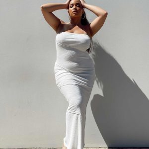 Oscar Midi Dress White Curve