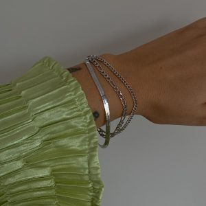 The Rea Bracelet Set Silver