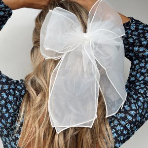 Wicks Hair Bow White