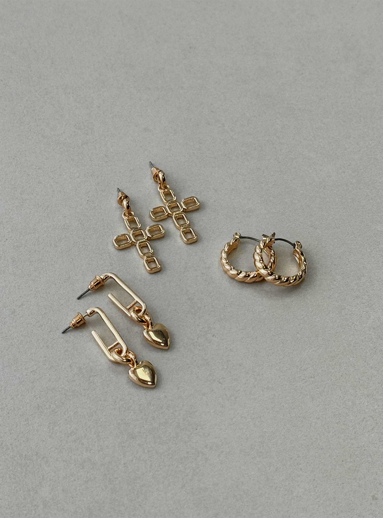 Thaddeus Earring Pack Gold - Image 2
