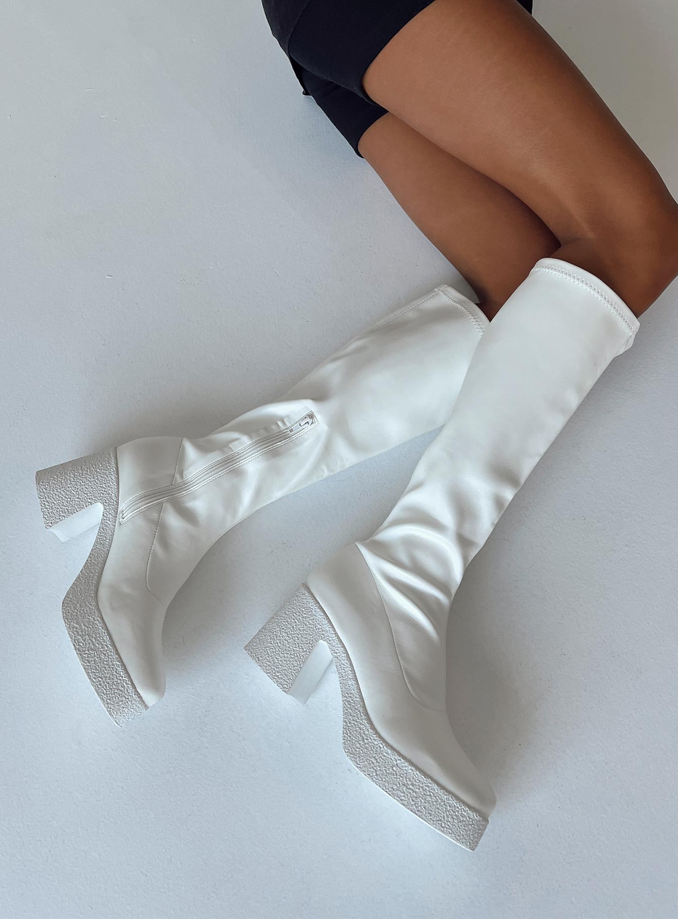 Westcott Knee High Boots White