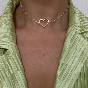Burley Heart Choker Silver Eco