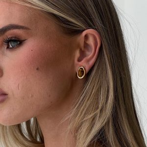 Around The Corner Earrings Gold