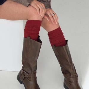 Enslee Stockings Burgundy