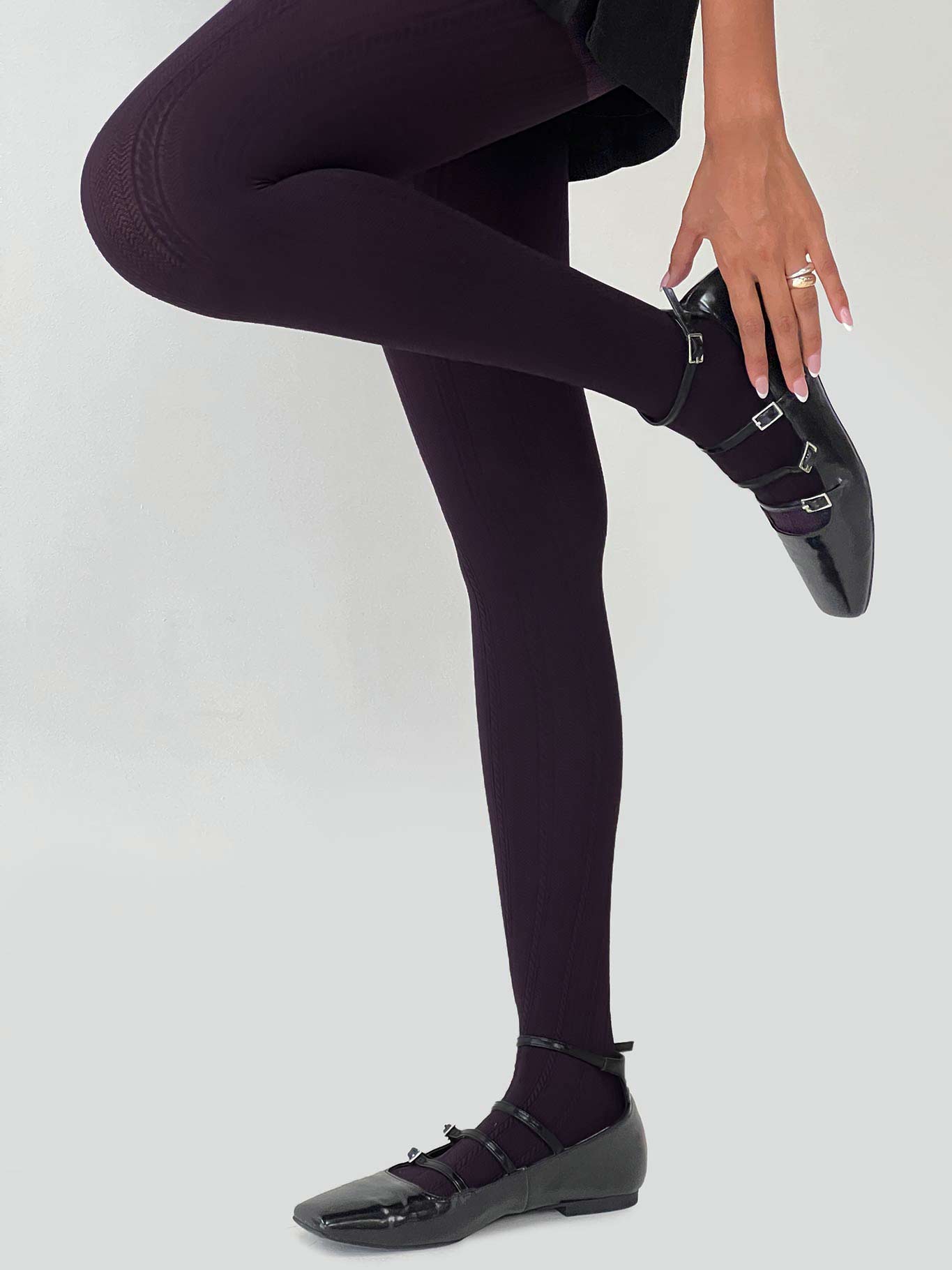 Back With Love Stockings Plum - Image 5