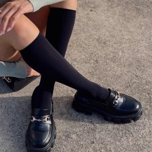 Weaver Knee High Socks Black
