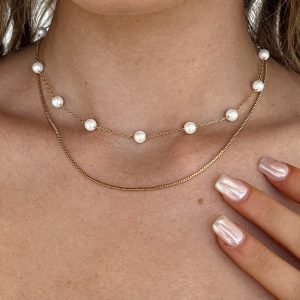 Leska Gold Plated Necklace Set