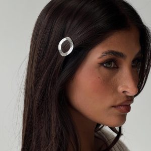 On Postcards Hair Clip Silver