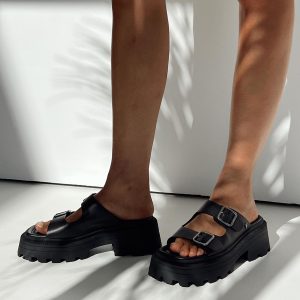 Windsor Smith Reach Sandals Black