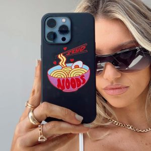 Send Noods iPhone Case Black
