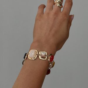 Show Off Gemstone Bracelet Gold