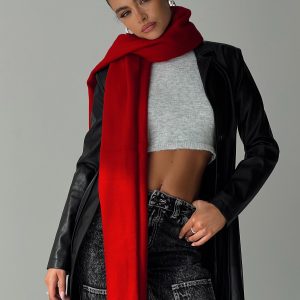 Heavy Hearted Scarf Red