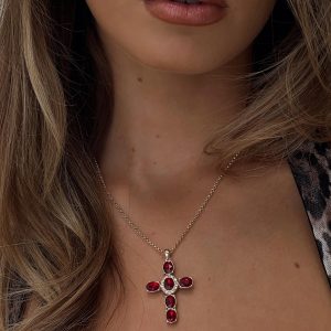 Jacintha Necklace Gold / Red