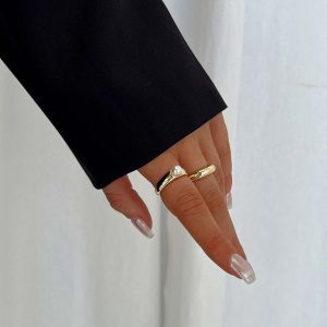 Mina Gold Plated Ring Pack