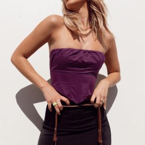 Bad Gal Bustier Purple