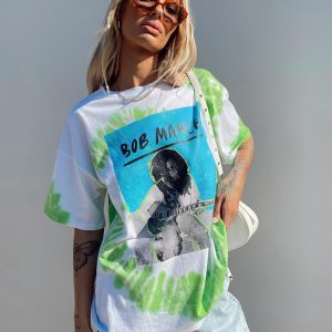 Bob Marley Oversized Tee White