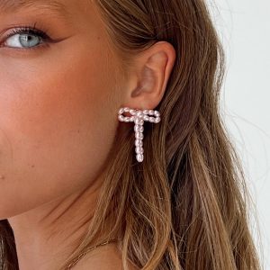 Hazal Earrings Pink Pearl